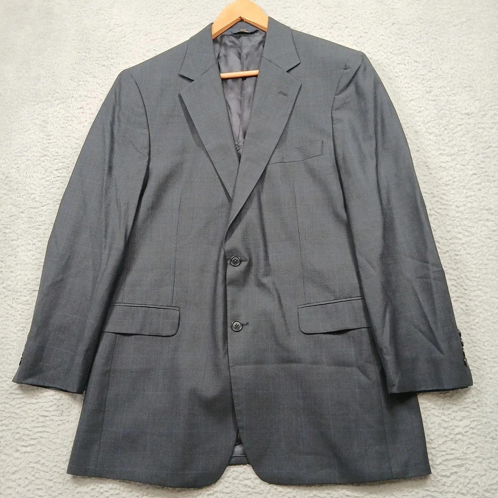 Brooks Brothers 346 Blazer Men's 42L‎ Gray Wool Stretch 2-Button Jacket